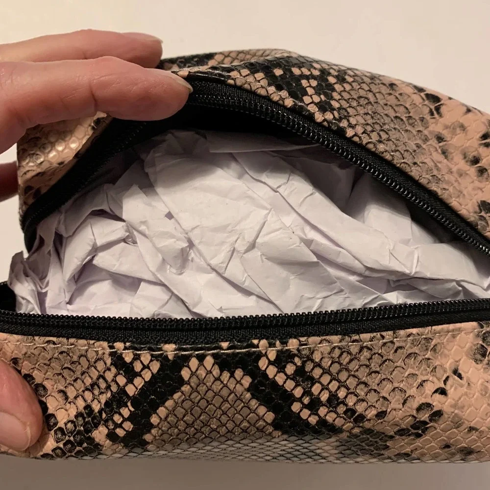 Tender Love and‎ Carry Faux Snakeskin Cosmetic Bag  NWT